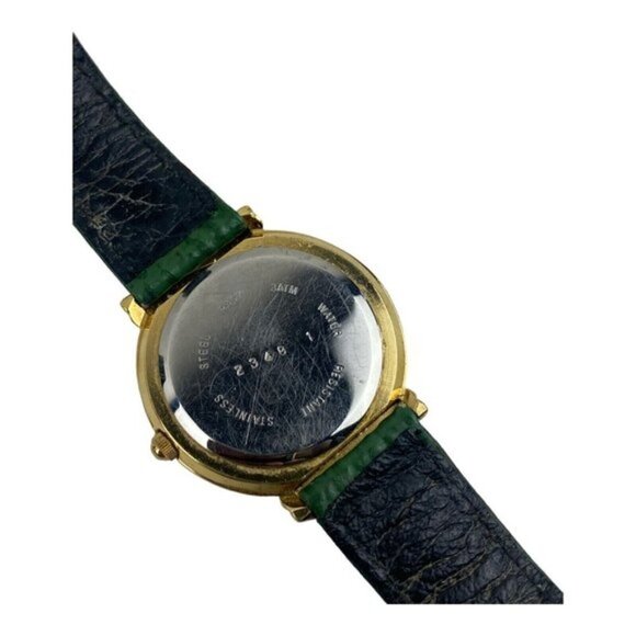 RODANIA Women's Vintage Stainless Steel Back Swiss Made Quartz Watch Green Strap - Picture 5 of 16